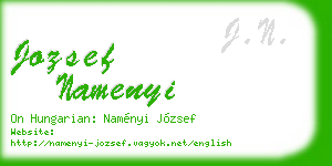 jozsef namenyi business card